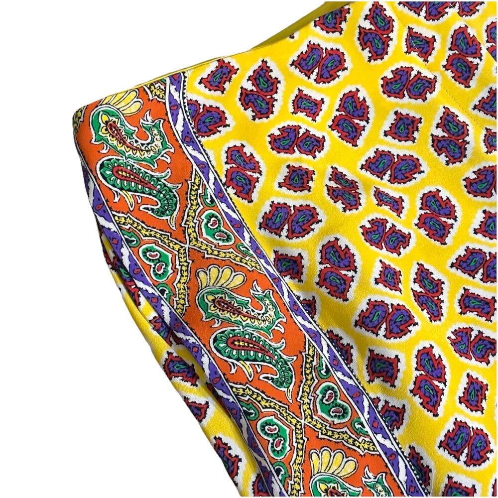 Ralph Lauren Collection Simone Pleated Mulberry Silk Pants 6 Yellow Purple Label - Picture 4 of 11